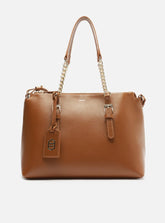 Bolsa Tote Caramelo Couro Grande Alça Corrente A 50021 0814 0009 Arezzo